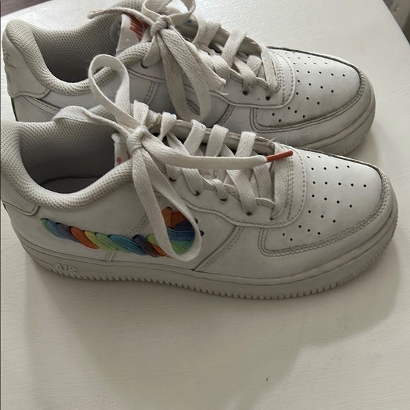 The Nike Air Force 1 Low Rainbow Lace Swoosh - Picture 2 of 7